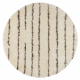Teppe FLUFFY 2371 sirkel shaggy striper - krem / beige