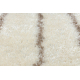 Tapis FLUFFY 2371 cercle shaggy Rayures - crème / beige