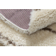 Tapis FLUFFY 2371 cercle shaggy Rayures - crème / beige