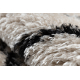 Alfombra FLUFFY 2371 circulo shaggy rayas - crema / antracita 