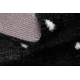 Килим FLUFFY 2370 shaggy крапки - антрацит / білі
