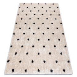 Koberec FLUFFY 2370 shaggy bodky krém / antracit