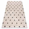 Dywan FLUFFY 2370 shaggy kropki - krem / antracyt
