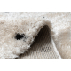 Χαλί FLUFFY 2370 δασύτριχος κουκκίδες - κρέμα / ανθρακίτης