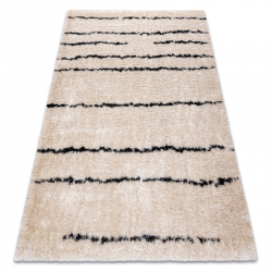 Carpet FLUFFY 2371 shaggy stripes - cream / anthracite
