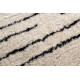 Teppe FLUFFY 2371 shaggy striper - krem / antrasitt