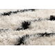 Χαλί FLUFFY 2371 δασύτριχος λωρίδες - κρέμα / ανθρακίτης