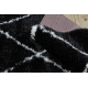 Carpet FLUFFY 2373 shaggy trellis - anthracite / white