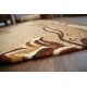 Pouffe Négyzetes 50 x 50 x 50 cm Boho, rombuszok 22297 lábtartó sárga / krém