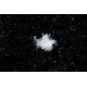 Килим FLUFFY 2370 коло, shaggy крапки - антрацит / білі