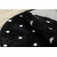 Carpet FLUFFY 2370 circle,shaggy dots - anthracite / white