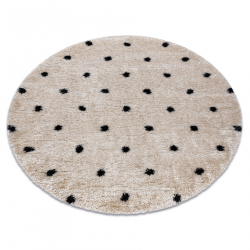 Vlněný koberec ANTIGUA 518 74 JF300 OSTA - Květy, rám, plošně tkaný béžový