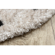 Wool carpet ANTIGUA 518 74 JF300 OSTA - Flowers, frame, flat-woven beige