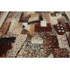 Taburet WALEC 50 x 50 x 50 cm Boho, cikcak 22321 Sedací kostka, béžový / krémový