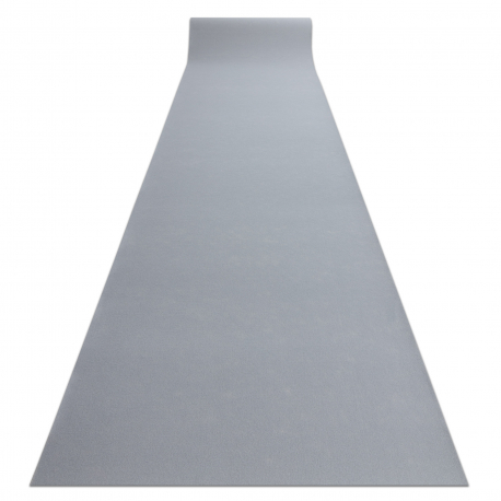 Alfombra de pasillo con refuerzo de goma RUMBA un solo color gris 60 cm