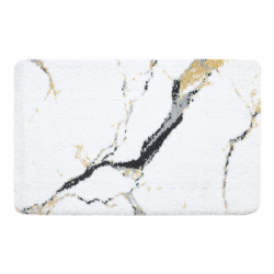 LINDO tapete lavável moderno preto, antiderrapante, pelúcia