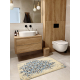 Kylpyhuoneen matto CERAMIC Lissabonin laatat, liukastumisenesto, pehmeä - harmaa
