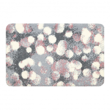 Bathroom rug DOTS, antislip soft - grey