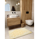 Bathroom rug STROFI blomsts, antiskli soft - gul