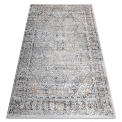 Tapis OHIO AB33A moderne, cadre, vintage - Structural deux niveaux de molleton gris / crème 