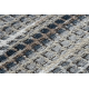 Modern mosható szőnyeg LINDO kör fekete, csúszásgátló, bozontos