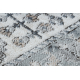 Tapete OHIO Z431A quadro, ornamento - Structural dois níveis de lã creme / cinzento