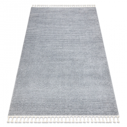 Tepih SEVILLA PC00B prugama, Siva rese Berberski marokanski shaggy
