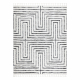 Matta SEVILLA Z788B labyrinth, grekisk vit / antracit Fringe Berber marockansk shaggy