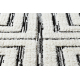 Carpet SEVILLA Z788B labyrinth, greek white / anthracite Fringe Berber Moroccan shaggy