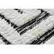 Carpet SEVILLA Z788B labyrinth, greek white / anthracite Fringe Berber Moroccan shaggy