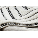 Килим SEVILLA Z788B лабіринт, Грецька білі / антрацит Берберський Марокканський бахромою волохатий
