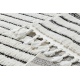Сучасний пральний килим LINDO коло кремовий, протиковзкий, кудлатий