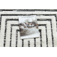Modern mosható szőnyeg LINDO kör krém, csúszásgátló, bozontos
