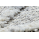 Szőnyeg SEVILLA Z791C mozaik szürke / csík fehér Rojt Berber shaggy