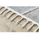 Килим SEVILLA Z791C мозайка сив / бял Берберски марокански шаги ресни