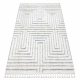 Matto SEVILLA Z788A Labyrintti, Kreikkalainen valkoinen / harmaa Tupsut berbery Marokkolainen shaggy
