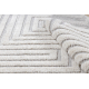 Teppich SEVILLA Z788A Labyrinth, griechisch weiß / grau Franse berber marokkanisch shaggy