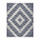 Carpet SEVILLA Z250A diamonds blue / grey Fringe Berber Moroccan shaggy