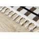 Dywan SEVILLA Y611A kratka, romby brązowy / biały Frędzle berberyjski marokański shaggy