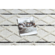 Teppich SEVILLA Y611A Gitter, Diamanten braun / weiß Franse berber marokkanisch shaggy