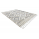 Carpet SEVILLA Y523C diamonds grey / yellow Fringe Berber Moroccan shaggy
