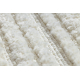 Tæppe SEVILLA AC53B strimler, striber hvid Tassels berbery Marokkansk shaggy