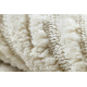 Vaip SEVILLA AC53B triibuline muster, triibud valge Tupsud berberi Maroko shaggy