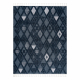 Carpet SEVILLA Y499B trellis, diamonds blue Fringe Berber Moroccan shaggy