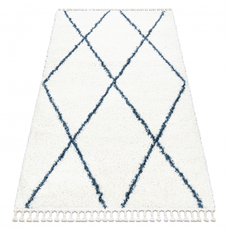 Pufa WALEC puf 50 x 50 x 50 cm Boho, zygzak 22329 podnóżek, do siedzenia beż / krem