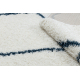 Carpet UNION 3683 Trellis cream / blue Fringe Berber Moroccan shaggy