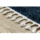 Carpet UNION 3488 Trellis blue / cream Fringe Berber Moroccan shaggy