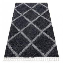 Carpet UNION 3482 Trellis grey Fringe Berber Moroccan shaggy