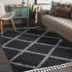 Carpet UNION 3482 Trellis grey Fringe Berber Moroccan shaggy