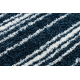 Carpet UNION 4080 Stripes blue / cream Fringe Berber Moroccan shaggy